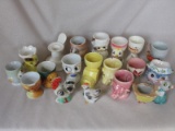 Thirty-six Japan & England Eggs Cups:- include Royal Art Pottery, Animals,
