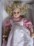 Two boxed Pauline Bjonness-Jacobsen porcelain LE dolls. Hallie 31cm with CO