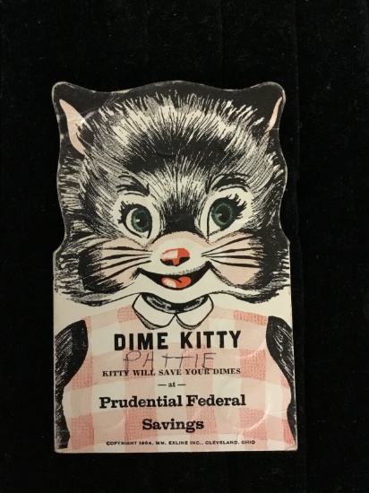 Vintage Dime Savings Holder with Dimes