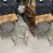 Two Metal Garden Chairs From Old Farm House