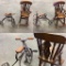 Antique Wooden Doll Rocking Chair and Bicycle