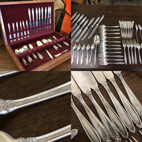 Sterling Silver International Prelude 44 Piece Flatware