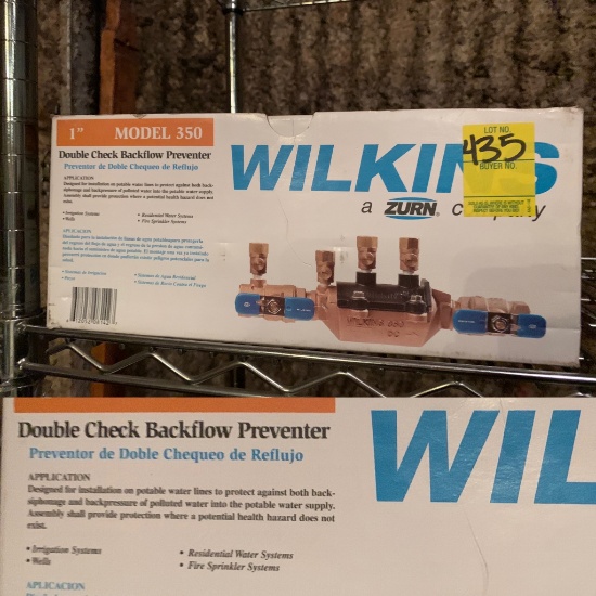 Double check backflow preventer Wilkins