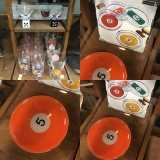 Pool and Dice Cups and Plates