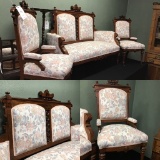 Late Victorian Eastlake style parlor set