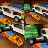 Vintage ERTL Car Carrier Trailer Truck, and Tootsie Toy