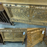 Antique Tiger Wood Buffet