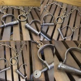 Antique metal handcuffs