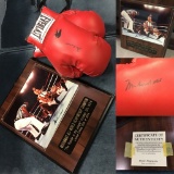 Muhammad Ali Limited Edition Signed Gloves and Framed Photo