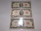 THREE RED SEALED 2 DOLLAR BILLS AND SIX 2 DOLLAR BILLS OF DIFFERENT DATES