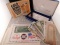 2 DOLLAR BILLS, CASINO CHIPS AND FOREIGN SILVERPLATED BILLS