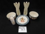 FOLKCRAFT GINGER BREAD PATTERN AND PARTY LITE BOX LOT