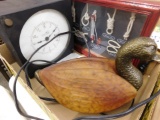 U.S GOVERNMENT WATCHAM CLOCK, DUCK LAMP AND KNOT DISPLAY