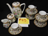 Decoratoive Hand Painted Tea Set