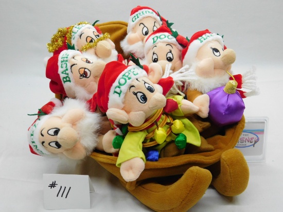 Disney Seven Christmas Sleigh Bean Bag Set