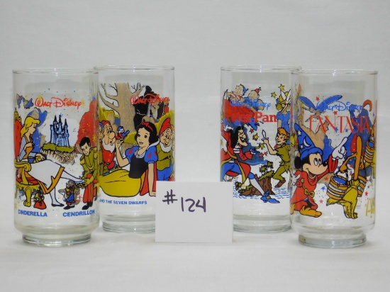 Four Walt Disney Glasses