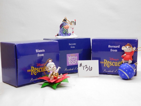 THREE Disney Ornaments