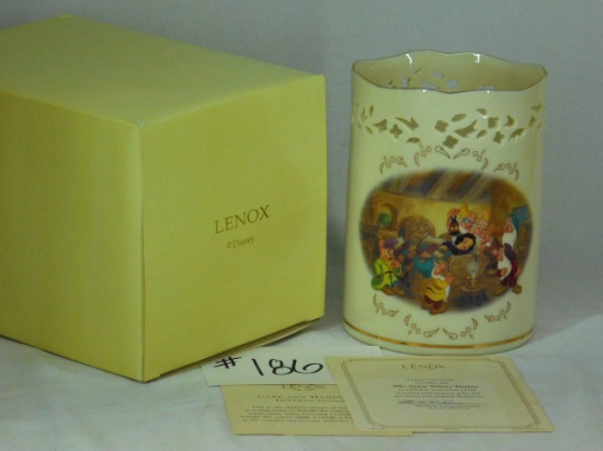 Lenox Fine China 24K Gold Decorated Snow White Votive