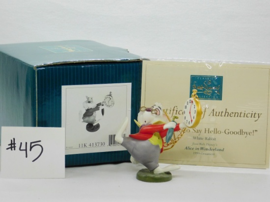 Walt Disney Alice and Wonderland, White Rabbit "No Time to say Hello-Good bye"