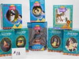 Eight Walt Disney Snow White Ornaments