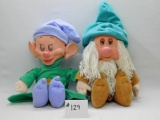 Two items, 1 Walt Disney Snow White Dopey Dwarfs Doll, and 1 Snow White Sleepy Doll 12