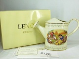 Large Beautiful Lenox Snow White Watering Can Accented with 24K gold