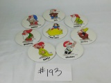 8 Vintage Snow White Round Buttons/Pins