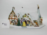 Walt Disney Snow White and The Seven Dwarfs Cottage Christmas with Disney's Classic Film Characters