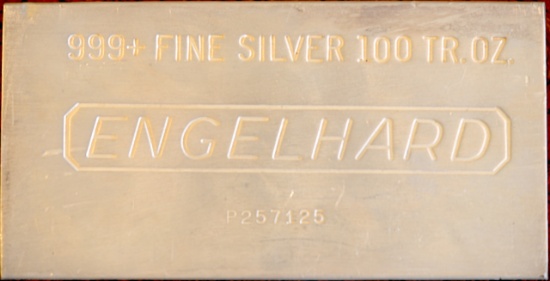 100oz Silver Bar, Coins, Jewelry & Collectibles