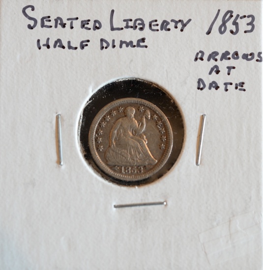 Two Seated Half Dimes