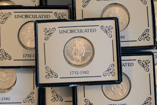 Ten 1982 George Washington Commemortaive Uncirculated Coins