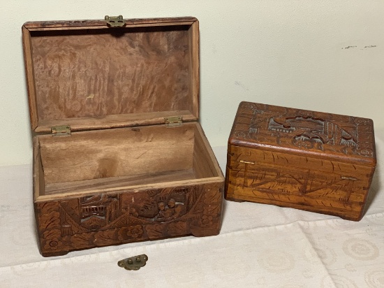 CARVED BOXES