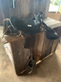 BLACK LEATHER SADDLE