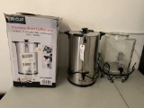 STAINLESS STEEL COFFEE URN AND BEVERAGE DISPENSER