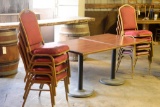 2x RESTAURANT TABLES w/ 8x CHAIRS