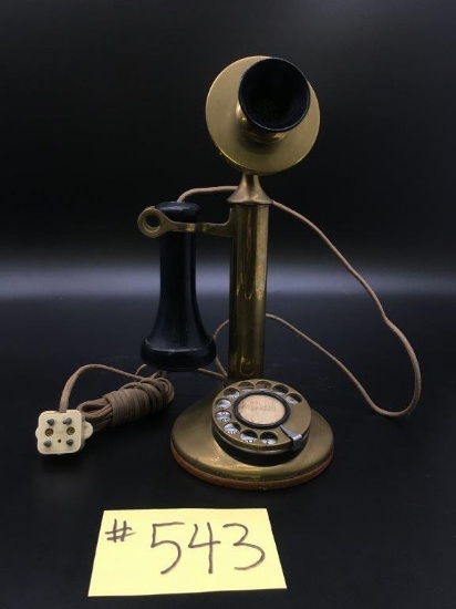 ANTIQUE BRASS ROTARY TELEPHONE