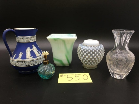ASSORTED GLASSWARE AND POTTERY