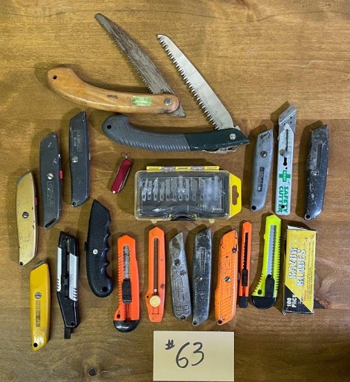 UTILITY KNIVES & HAND SAWS LOT