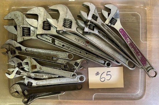 ADJUSTABLE WRENCHES LOT
