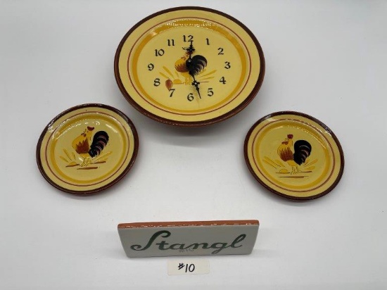 VINTAGE STANGL ROOSTER SET