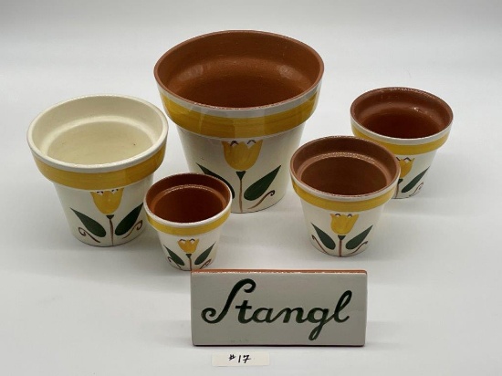 COLLECTIBLE STANGL POTTERY FLOWER POTTS