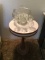 VINTAGE PUNCH BOWL & SIDE TABLE