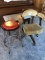 MIDCENTURY ADJUSTABLE OFFICE CHAIR AND GRIZZLY STOOL