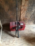 TWO FISHING POLES & TOOLBOX