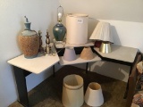 LAMPS AND SHADES AND DESK