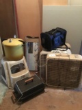 BOX FANS, STEP STOOL, CAMP BBQ