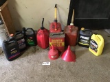 GAS CANS AND OIL