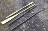 TWO SETS OF WOODEN OARS