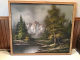 SIGNED MOUNTAIN PAINTING