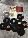 ASSORTED VINYL RECORDS & EMPTY RECORD SLEEVES